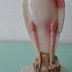Albast Eind 19e Eeuws Tazza Schaal Met Vogels. thumbnail 4