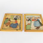 Kinderspuzzels (2) - Rie Cramer (1877-1977) - Karton - Papier - Hout - 1930'S thumbnail 2