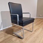 4x Hulsta D13 Stoelen - Eetkamerstoelen - Zwart Leder-design thumbnail 4