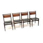 Set Van 4 Vintage Palissander Eetkamerstoelen Gemaakt In De Jaren ’60 thumbnail 7