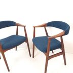 Set Van 2 Deense Vintage Farstrup Stoel Blauw Thomas Harlev thumbnail 3