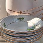 Vintage Schalen Set, Wit Porselein Met Lelietjes Der Dalen thumbnail 4