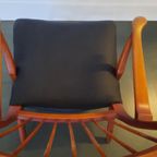 Mid Century Kersen Fauteuil, Waarschijnlijk De Ster thumbnail 8