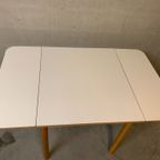 Uitklaptafel Met Wit Blad 70Er Jaren thumbnail 2