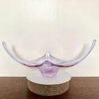 Murano Schaal - Organisch Glas - Lila thumbnail 6