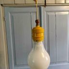 Vintage Metal Art Light Bulb Lamp Jaren 60. thumbnail 2