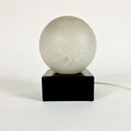 Mid Century - Tafellamp - Kubus Lamp - Bol Lamp - Glas - Metaal - Space Age - Post Modern - 80'S thumbnail 6