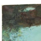 Groot Schilderij Zigeunerin Jonge Vrouw Olieverf Op Doek 1964 thumbnail 9