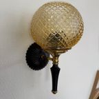 Vintage Wandlamp Met Amberglas thumbnail 7