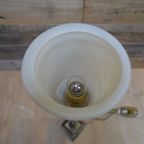 Staand Lampje Messingkleurig, Melkglas Kelk thumbnail 4