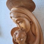 Vintage Houten Maria/Madonna Met Kindje Jezus thumbnail 4