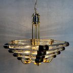 Vintage Bakalowits & Sohne Black/gold Hexagon Chandelier thumbnail 2