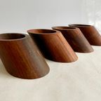 Set Van 4 Vintage Palissander Servetringen | Kerst thumbnail 11