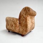 Roestbruine Italiaanse Velvet Fauteuil, 1970’S thumbnail 2