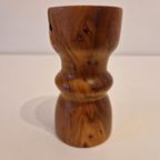 Vintage Walnoothout Kandelaar Waxinelicht Houder thumbnail 7