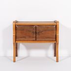 Sculptural Italian Mid-century Nightstand/cabinet, 1950’s thumbnail 8