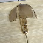 Regency Wandlamp Vintage Messing Rookglas thumbnail 3