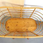 Vintage Rotan Wieg Schuine Poten thumbnail 6