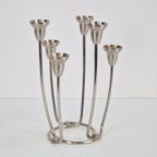 Vintage Georg Jensen Kandelaar Swing 6 Armen Denmark '70 Rvs thumbnail 3