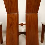 70'S Brutalist Dining Chairs - Bouclé Fabric thumbnail 10