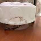 Art Deco Hanglamp, Vintage Albast Plafondlamp thumbnail 6
