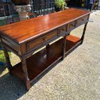 Antiek Engelse Sidetable, Wandtafel, Console thumbnail 4