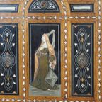 Rijk Gedecoreerde En Ingelegde Antieke Italiaanse Secretaire In Moorse Stijl, Ca. 1860 thumbnail 8