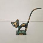 Bronzen Beeldje Kat In De Stijl Van Walter Bosse Vintage thumbnail 2