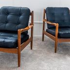 Paar Gerestaureerde Scandinavische Fauteuils thumbnail 6