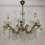 Vintage Glazen Hanglamp, Kroonluchter Lamp, Verlichting 803 thumbnail 6