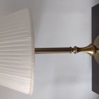 Vintage Klassieke Geborstelde Messing Tafellamp thumbnail 7