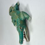Groot Vintage Keramieken Beeld Van Krokodil, Italie 1970's thumbnail 10