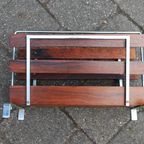 Vintage Lectuurbak Hout Chrome thumbnail 3