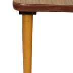 Set Van 3 Nesttafels Formica Walnoot Beuk Conisch Vintage Design Jaren 50 thumbnail 10