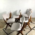 Louis Van Teeffelen Dining Chairs Set Of 6, Reupholstered thumbnail 11