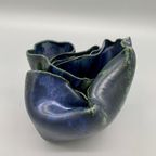 Vintage Gevouwen Vaas Indigo thumbnail 8