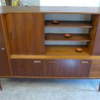 Mooie Vintage Highboard Midcentury Wandkast thumbnail 3