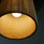 Erg Leuke Vintage Jute Design Hanglamp Afgewerkt Met Hout thumbnail 8