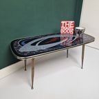 Vintage / Retro Bijzet Tafel 4 Poot Mozaïek Patroon thumbnail 9
