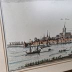 Oude Prent Druk Deventer In Lijst Achter Glas thumbnail 7