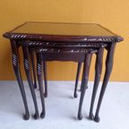 Vintage Engelse Nesting Tables, Bijzettafeltjes, Mimiset thumbnail 8