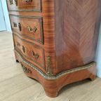 Antiek Franse Secretaire Wandkast Ladekast Met Marmer Blad thumbnail 22