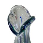 Max Verboeket - Kristalunie Maastricht - Vase With Deep And Light Blue Colors - Unused, Vintage - thumbnail 5