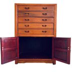 Vintage Chinees Houten Ladekastje Bestekkist 1950’s thumbnail 3