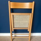 2 Vintage Klapstoelen / Eetkamerstoelen, Rotan, Zeer Net, Habitat Jaren 80 thumbnail 14