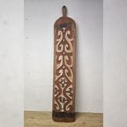 Zeer Groot Asmat Houten Oorlogs Schild (Papoea-Nieuw-Guinea) H:186Cm Papua New Guinea Aboriginal Art thumbnail 12