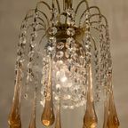 Murano Teardrop Hanglamp Kroonluchter Vintage Kristal thumbnail 8