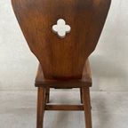 10x Vintage Brutalist Stoelen – Eik thumbnail 13