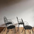 4 Franse Tuinstoelen Terras Brocante Vintage thumbnail 7