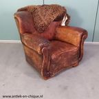 Stoere Leren Vintage Fauteuil thumbnail 9